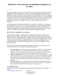 &iexcl;Hablemos! C&oacute;mo fomentar las habilidades - Child Care Aware