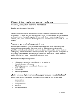 C&oacute;mo lidiar con la sequedad de boca - the Exchange