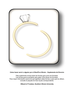 C&oacute;mo hacer servir a alguien por el Sheriff en Illinois &ndash; Suplemento