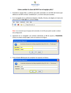 C&oacute;mo cambiar la clave del Wi-Fi en mi equipo 4ALL?