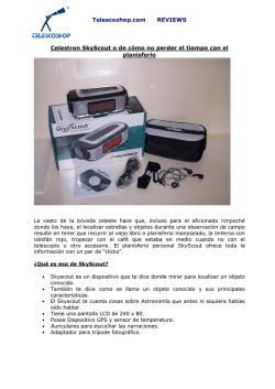 Telescoshop.com REVIEWS Celestron SkyScout o de c&oacute;mo no