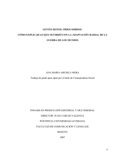 4 LENTES ROTOS, O&Iacute;DOS SORDOS: C&Oacute;MO EXPLICAR LO QUE