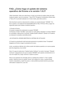 FAQ: &iquest;C&oacute;mo hago el update del sistema operativo - Import Music