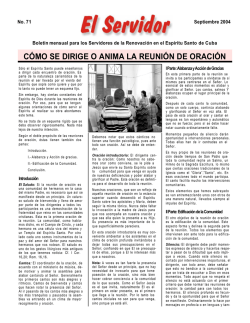 C&Oacute;MO SE DIRIGE O ANIMA LA REUNI&Oacute;N DE - RCC en Cuba