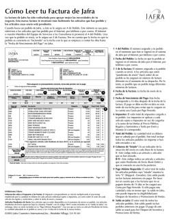 C&oacute;mo Leer tu Factura de Jafra