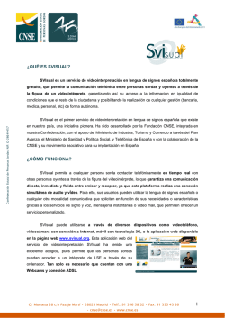 1 &iquest;QU&Eacute; ES SVISUAL? &iquest;C&Oacute;MO FUNCIONA? - Federaci&oacute;n de