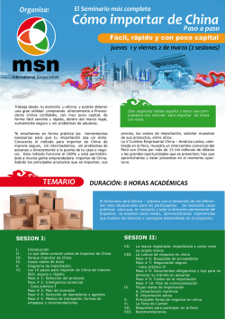 C&oacute;mo importar de China - msn international corporation