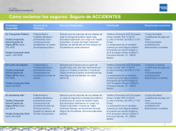 C&oacute;mo reclamar los seguros: Seguro de ACCIDENTES