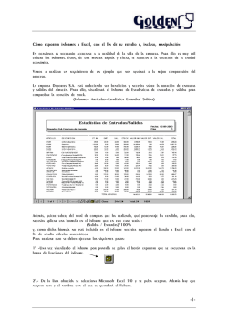 -1- C&oacute;mo exportar informes a Excel, con el fin de su - GoldenSoft