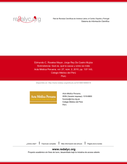 Redalyc.Somnolencia: Qu&eacute; es, qu&eacute; la causa y c&oacute;mo se mide