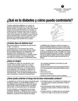 &iquest;Qu&eacute; es la diabetes y c&oacute;mo puedo controlarla?