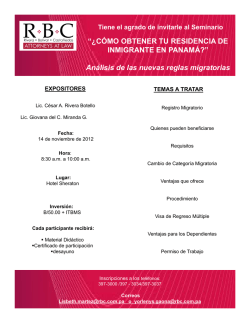 &ldquo;&iquest;C&Oacute;MO OBTENER TU RESIDENCIA DE INMIGRANTE EN