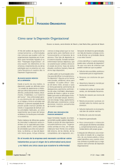 C&oacute;mo sanar la Depresi&oacute;n Organizacional