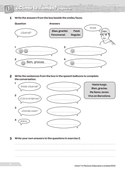 &iquest;C&oacute;mo te llamas? (pages 8&ndash;9) - Pearson UK