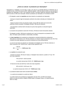 &iquest;C&oacute;mo se calcula la prestaci&oacute;n por desempleo?