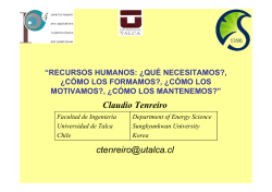 &ldquo;RECURSOS HUMANOS: &iquest;QU&Eacute; NECESITAMOS?, &iquest;C&Oacute;MO LOS