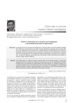 C&oacute;mo dar a conocer nuestro inter&eacute;s investigador - Sociedad de