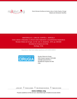 Redalyc.C&oacute;mo valorar e interpretar un art&iacute;culo sobre tratamiento o