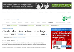 Ola de calor: c&oacute;mo sobrevivir al traje - Susana &Aacute;lvarez Personal