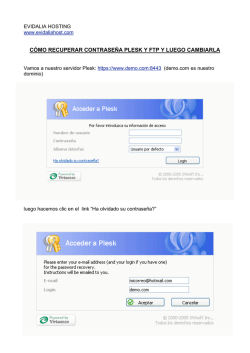C&Oacute;MO RECUPERAR CONTRASE&Ntilde;A PLESK Y FTP - Evidalia host