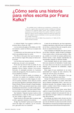 &iquest;C&oacute;mo ser&iacute;a una historia para ni&ntilde;os escrita por Franz Kafka? - Gredos