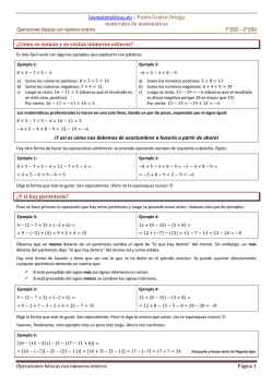C&oacute;mo se suman y se restan n&uacute;meros enteros? - lasmatematicas.eu