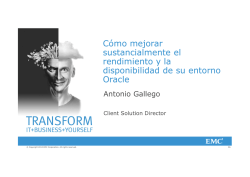 C&oacute;mo mejorar sustancialmente el rendimiento y la disponibilidad de