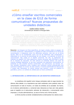 &iquest;C&oacute;mo ense&ntilde;ar escritos comerciales en la clase de E/LE de forma