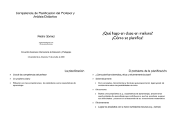 &iquest;Qu&eacute; hago en clase en ma&ntilde;ana? &iquest;C&oacute;mo se planifica? - Funes