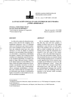 La evaluaci&oacute;n inicial en los centros de secundaria: &iquest;c&oacute;mo - RUC