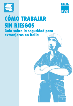 C&Oacute;MO TRABAJAR SIN RIESGOS - No Lavoro Nero - Cgil