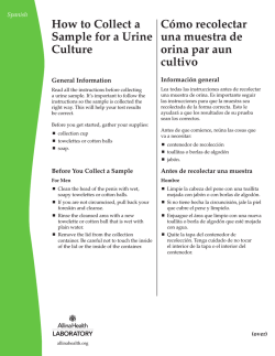 How to Collect a Sample for a Urine Culture C&oacute;mo - Allina Health