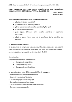 1 C&Oacute;MO TRABAJAR LOS CONTENIDOS LING&Uuml;&Iacute;STICOS. UNA