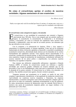 De c&oacute;mo el extractivismo oprime el cerebro de - Rights of Nature