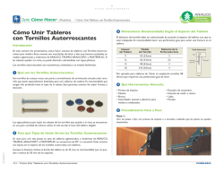 C&oacute;mo Unir Tableros con Tornillos Autorroscantes - Arauco Soluciones
