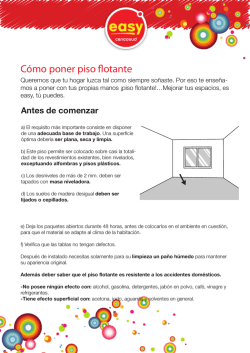 C&oacute;mo poner piso flotante - Easy
