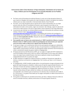 Instrucciones Sobre C&oacute;mo Reclamar el Pago Anticipado