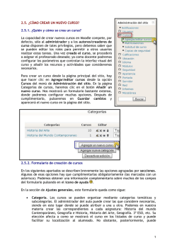 2.5. &iquest;C&Oacute;MO CREAR UN NUEVO CURSO? 2.5.1. &iquest;Qui&eacute;n y c&oacute;mo se