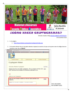 &iquest;C&Oacute;MO HACER CRIPTOGRAMAS?