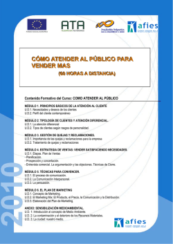 C&Oacute;MO ATENDER AL P&Uacute;BLICO PARA VENDER MAS - FELAPYME