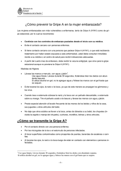 &iquest;C&oacute;mo prevenir la Gripe A en la mujer embarazada - Unicef