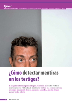 &iquest;C&oacute;mo detectar mentiras en los testigos? - El blog de Jordi Estalella