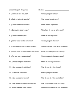 1. &iquest;C&oacute;mo vas a la escuela? How do you go to school - TeacherWeb