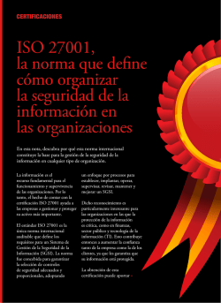 ISO 27001, la norma que define c&oacute;mo organizar la - Logicalis