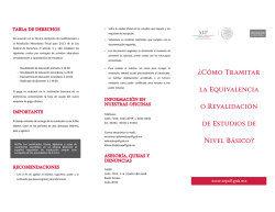 &iquest;C&oacute;mo Tramitar la Equivalencia o Revalidaci&oacute;n de Estudios - sepdf