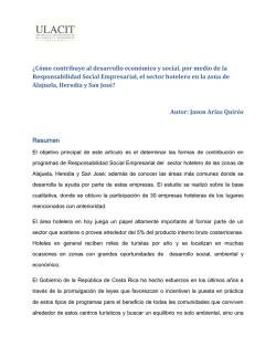 &iquest;C&oacute;mo contribuye al desarrollo econ&oacute;mico y social, por - Ulacit