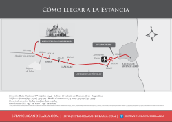 C&oacute;mo llegar a la Estancia - La Candelaria