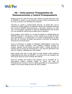 38.&ndash; C&oacute;mo generar Presupuestos de Remuneraciones y - Winper