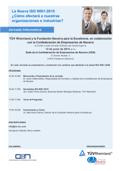 La Nueva ISO 9001:2015 &iquest;C&oacute;mo afectar&aacute; a nuestras - Tuv