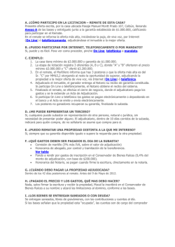 A. &iquest;C&Oacute;MO PARTICIPO EN LA LICITACION &ndash; REMATE DE ESTA